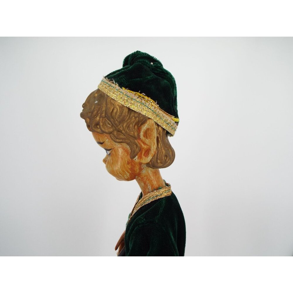Vintage MCM Hollywood Regency 18" Pixie Elf Sculpture Figurine Hong Kong - Picture 7 of 15